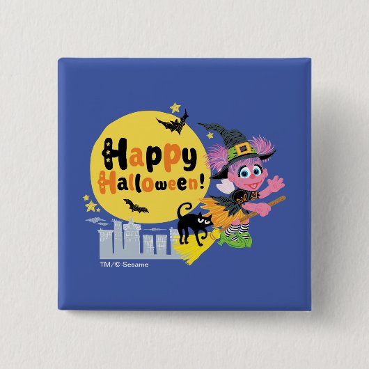 Sesame Street | Mooie Halloween Pattern Vierkante Button 5,1 Cm (Voorkant)