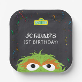 Sesame Street | Oscar Birthday Chalkboard Papieren Bordje