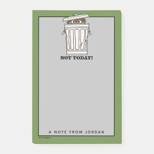 Sesame Street | Oscar de Griel | Voeg je naam toe Post-it® Notes (Voorkant)