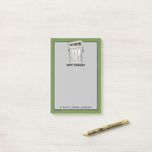 Sesame Street | Oscar de Grouch | Voeg je naam toe Post-it® Notes (Op bureau)
