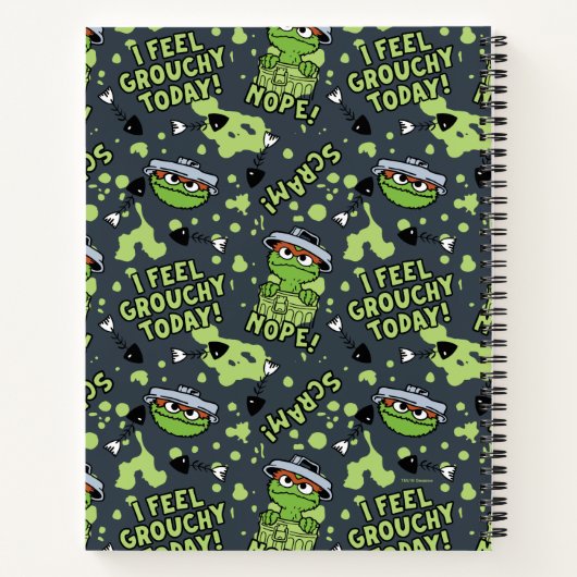 Sesame Street | Oscar de Grouch Zins Patroon Notitieboek (Achterkant)