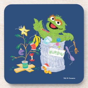 Sesame Street   Oscar - Kerstboom Bier Onderzetter