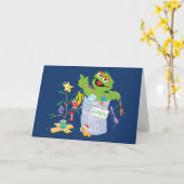 Sesame Street | Oscar - Kerstboom Kaart (Gele Bloem)