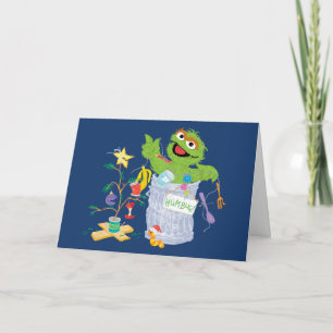 Sesame Street Oscar - Kerstboom Kaart