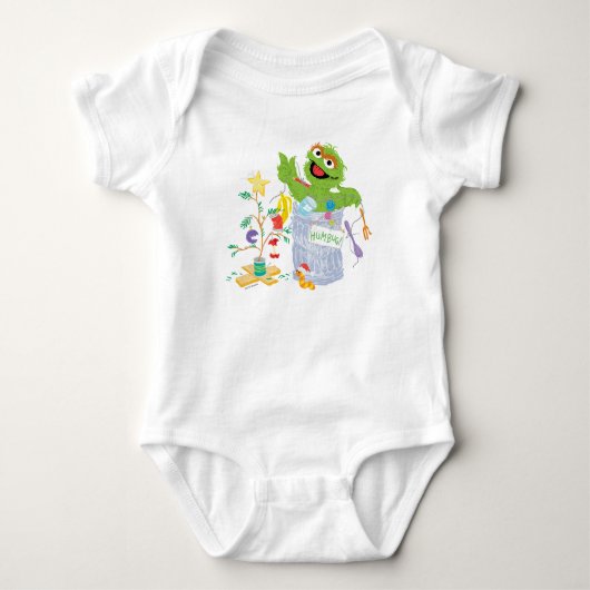 Sesame Street | Oscar - Kerstboom Romper (Voorkant)