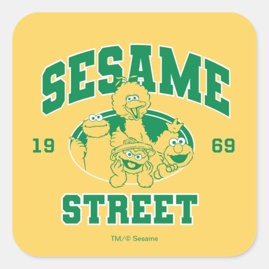 Sesame Street | Oud 1969 Vierkante Sticker (Voorkant)