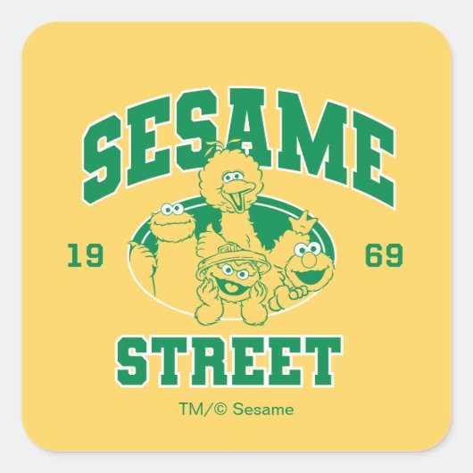 Sesame Street | Oud 1969 Vierkante Sticker (Voorkant)