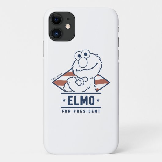 Sesame Street | Oude Elmo voor President Case-Mate iPhone Case (Achterkant)