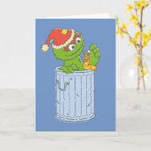 Sesame Street | Oude Kerstmis Oscar Kaart (Gele Bloem)