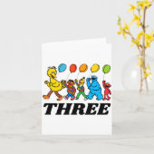 Sesame Street Pals 3rd Birthday Balloons Toddler  Kaart (Gele Bloem)