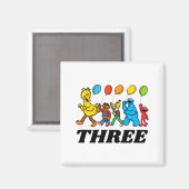 Sesame Street Pals 3rd Birthday Balloons Toddler  Magneet (Voorkant / Achterkant)