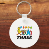 Sesame Street Pals 3rd Birthday Balloons Toddler  Sleutelhanger (Voorkant)