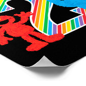 Sesame Street Pals Chalkboard Rainbow 2nd Birthday Poster (Hoek)