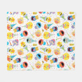 Sesame Street Pals Confetti Birthday Fleece Deken (Voorkant (Horizontaal))