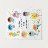 Sesame Street Pals Confetti Birthday Welcome Wandkleed (Voorkant (horizontaal))