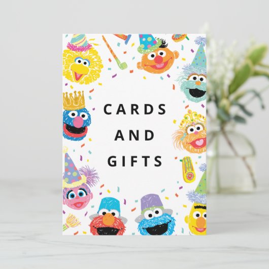 Sesame Street Pals Confetti | Kaarten & Cadeaus (Staand voorkant)