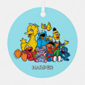 Sesame Street Pals | Customized Name & Photo Metalen Ornament (Voorkant)