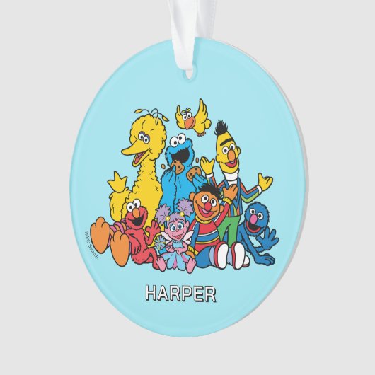 Sesame Street Pals | Customized Name & Photo Ornament (voorkant)