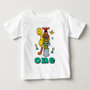Sesame Street-personages Eerste verjaardag baby T-