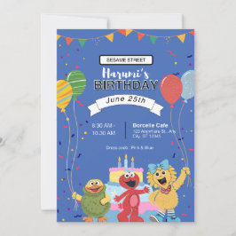 Sesame Street-personages op krijtbord Baby Shower Kaart