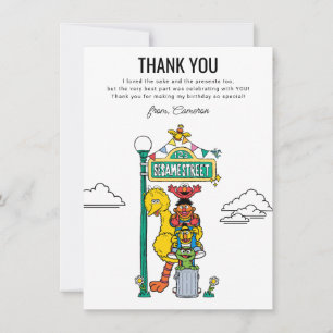 Sesame Street-personages & Straatbord Bedankt C