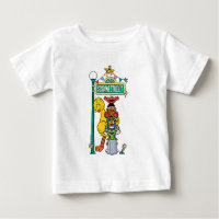 Sesame Street-personages & straatnaambord baby T-s