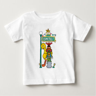 Sesame Street-personages & straatnaambord baby T-s