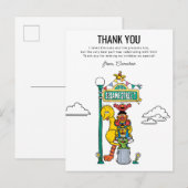 Sesame Street-personages & Straatnaambord Dank u P Briefkaart (Voorkant / Achterkant)