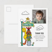 Sesame Street-personages & Straatnaambord Dank U P Briefkaart (Voorkant / Achterkant)