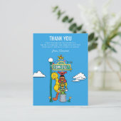 Sesame Street-personages & Straatnaambord Dank U P Briefkaart (Staand voorkant)