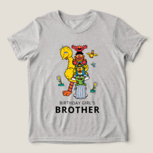 Sesame Street-personages & straatnaambord verjaard Tri-Blend Shirt