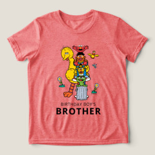 Sesame Street-personages & straatnaambord verjaard Tri-Blend Shirt