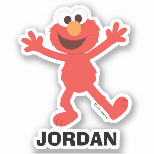 Sesame Street | Personalized Elmo Sticker (Voorkant)