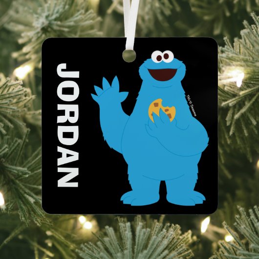 Sesame Street | Persoonlijke Cookie Monster Metalen Ornament (Insitu)