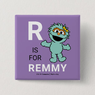 Sesame Street R is voor Rosita Voeg je naam to Vierkante Button 5,1 Cm