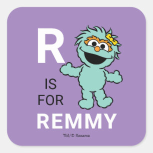 Sesame Street   R is voor Rosita   Voeg je naam to Vierkante Sticker