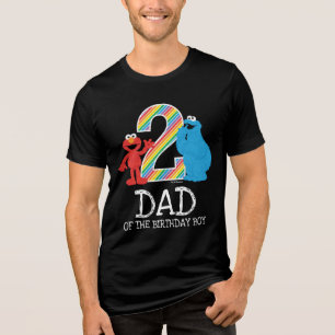 Sesame Street Rainbow 2e verjaardag   Pap Tri-Blend Shirt