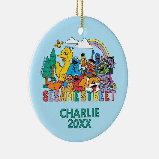 Sesame Street | Rainbow Wave Keramisch Ornament (Rechts)