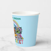 Sesame Street | Rainbow Wave Papieren Bekers (Achterkant)