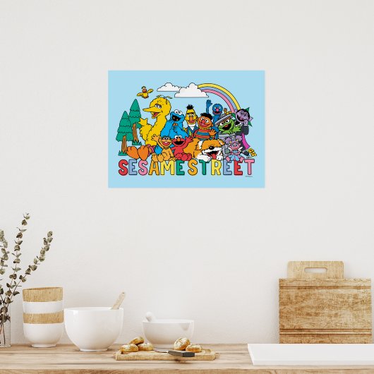 Sesame Street | Rainbow Wave Poster (Keuken)