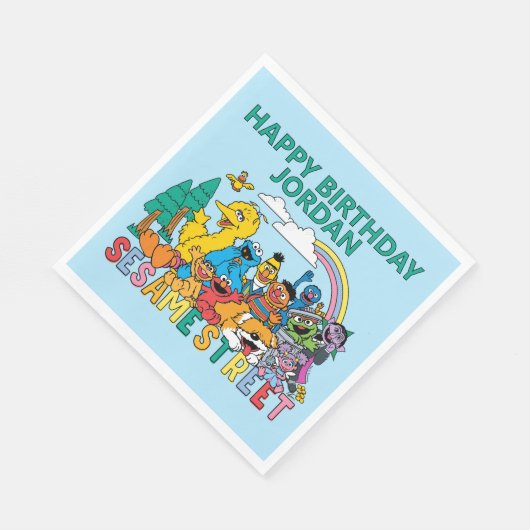 Sesame Street | Rainbow Wave Servet (Hoek)