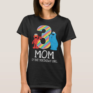 Sesame Street Regenboog 3e verjaardag   Moeder T-s T-shirt