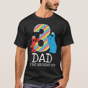 Sesame Street Regenboog 3e Verjaardag   Papa T-shi T-shirt