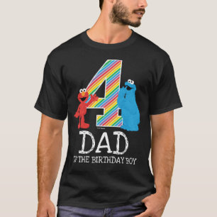 Sesame Street Regenboog 4e Verjaardag   Papa T-shi T-shirt
