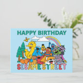 Sesame Street | Regenbooggolf Kaart (Staand voorkant)