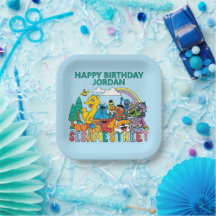 Sesame Street   Regenbooggolf Papieren Bordje