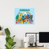 Sesame Street | Regenbooggolf Poster (Thuiskantoor)