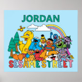 Sesame Street | Regenbooggolf Poster (Voorkant)