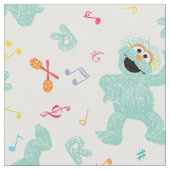 Sesame Street | Rosita Music Scribble Pattern Stof (Close Up)