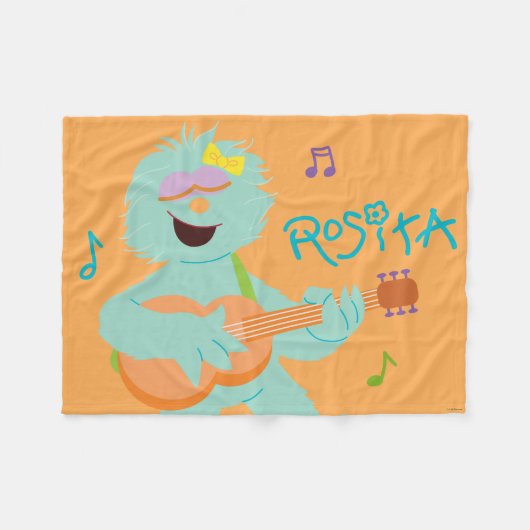 Sesame Street | Rosita Playing Guitar Fleece Deken (Voorkant (Horizontaal))